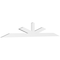 Ekena Millwork Saratoga Architectural Grade PVC Gable Bracket, 96"W x 16"H x 2"D x 4"F, 4/12 Pitch GBP096X16X0204SAR00 - alternate 1